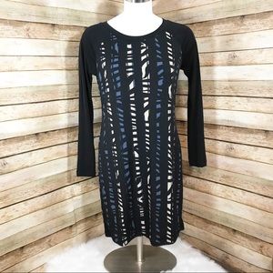 NWT Banana Republic black zebra stripe dress